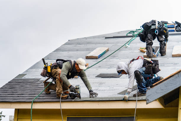 Professional Roofing technician working in Mottville, NY